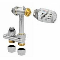 Jaga aansluitset 102 Crossflow 180º HC thermostaatknop COLO.HBCF.HC.4616 16mm knelkoppeling koelen en verwarmen