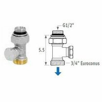 Jaga regelafsluiter recht 3/4 Jaga regelafsluiter recht 3/4