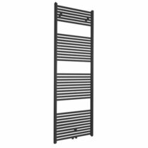 Drl Lisa Compact badkamerradiator l=600 mm h=1503 mm 801Watt mat zwart midden onder aansluiting
