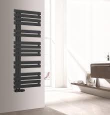 Crest design radiator mat zwart 138 cm hoog x 50 cm breed met 606 Watt