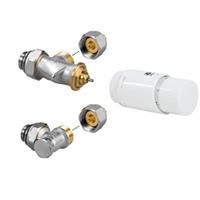 Jaga aansluitset 285 AW thermostaatknop 2x 16 VPE/ALU knelkoppeling wandaansluiting gampper
