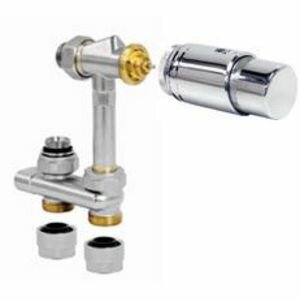 Jaga aansluitset 102 Crossflow 180º chrome AC thermostaatknop COLO.HBCF.AC.4616 16mm knelkoppeling