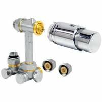 Jaga aansluitset 103 AC chrome thermostaatknop 15mm 3/4" euroconus 90 graden