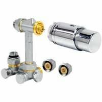 Jaga aansluitset 103 AC Chrome thermostaatknop 16x2 VPE/Alu  90 graden 3/4" euroconus