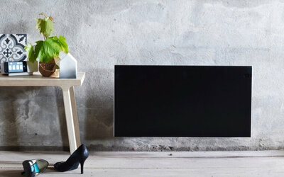 Adax Neo Basic 20 cm hoog x 105 cm breed in het zwart met 800Watt