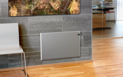Adax Neo Basic 37 cm hoog x 48 cm breed in het grijs met 400Watt elektrische radiator