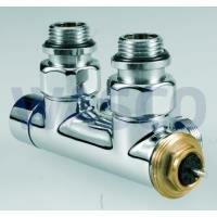 Jaga Thermostaatventiel chroom 1/2" haaks model met 16mm VPE/Alu knelkoppelingen