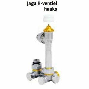 Jaga H-ventiel 5094.534 haaks voor wand uitvoering