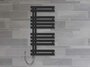 Elektrische badkamerradiator zwart mat 138 cm hoog x 50 cm breed met 600 Watt dascre_