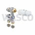 Jaga Pro aansluitset 12 2-pijps AW wit thermostaatknop 2x 14mm VPE/Alu knelkoppeling_
