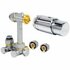 Jaga aansluitset 103 AC chrome thermostaatknop 15mm 3/4" euroconus 90 graden_