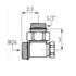 Jaga regelafsluiter euroconus 3/4" 90° - 2-pijps 5090.4111_