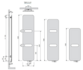 Vasco Oni O-P designradiator 180 cm hoog x 50 cm breed met 795 Watt S600_
